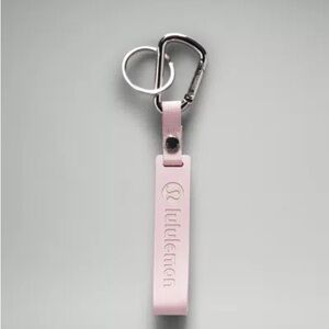 Lululemon silicone keychain in pink